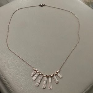 Charming Charlie, Rose Gold marbled necklace
